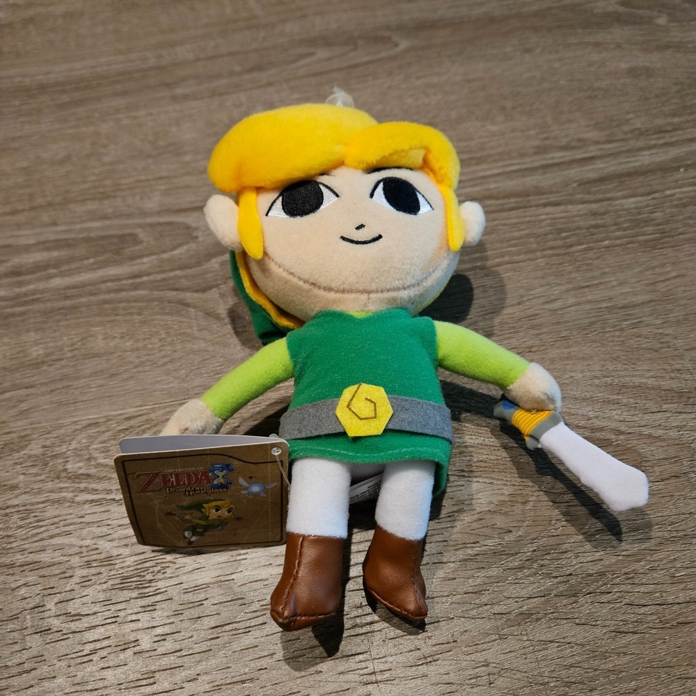 Link Legend of Zelda Phantom Hourglass 6" Plush W/ Tags Nintendo‎ Little Buddy